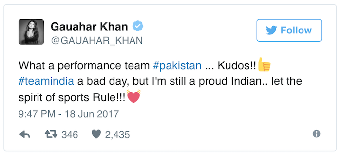 Gauahar Khan tweet