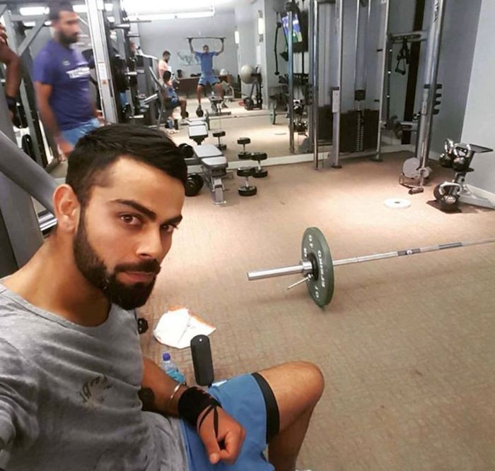 Virat Kohli in the gym