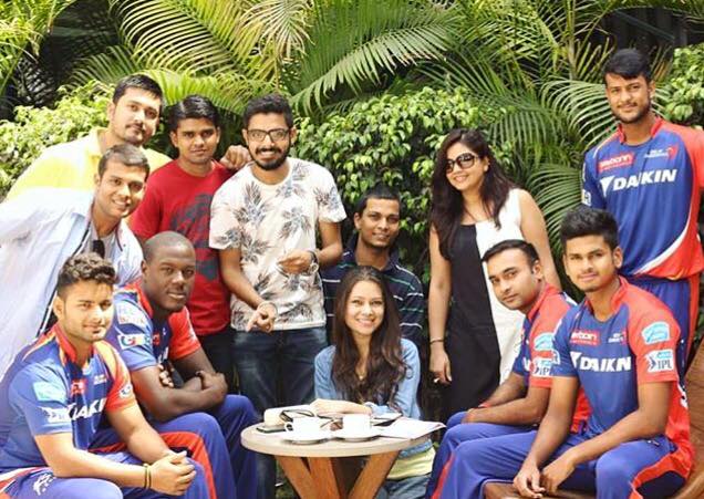 Rishabh Pant with Delhi Daredevils teammates