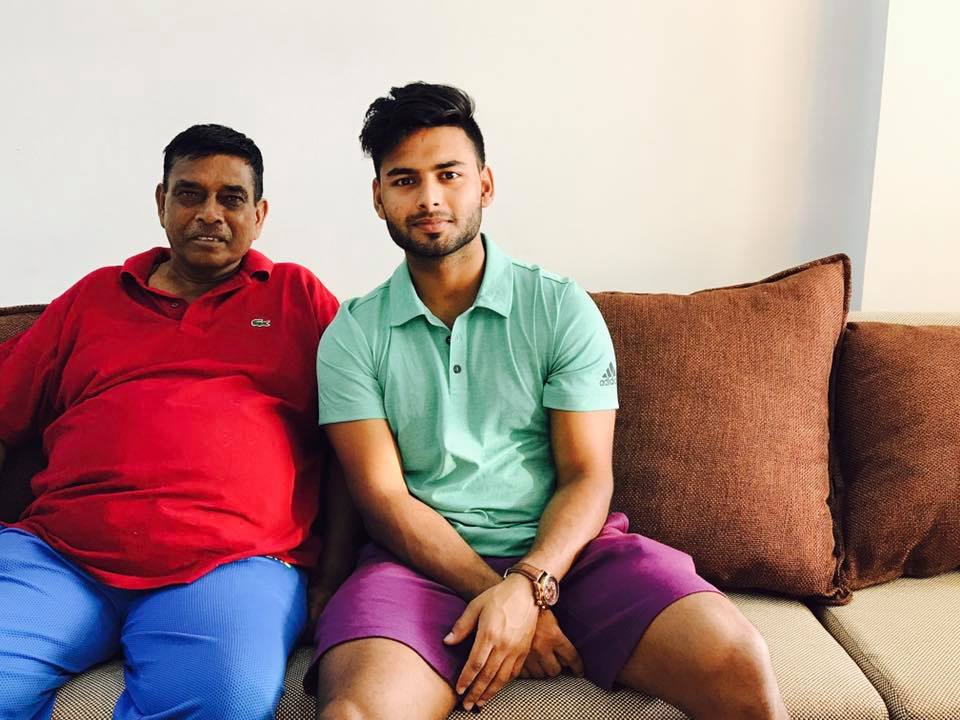 Rishabh Pant with his coach