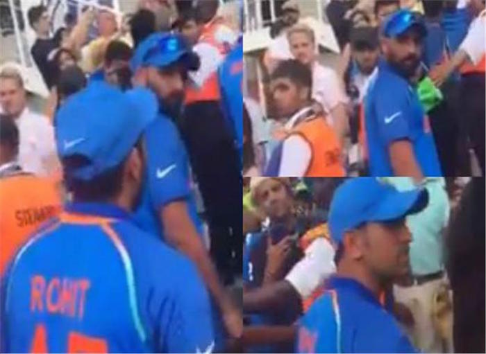 Angry Mohammed Shami taken away by MS Dhoni