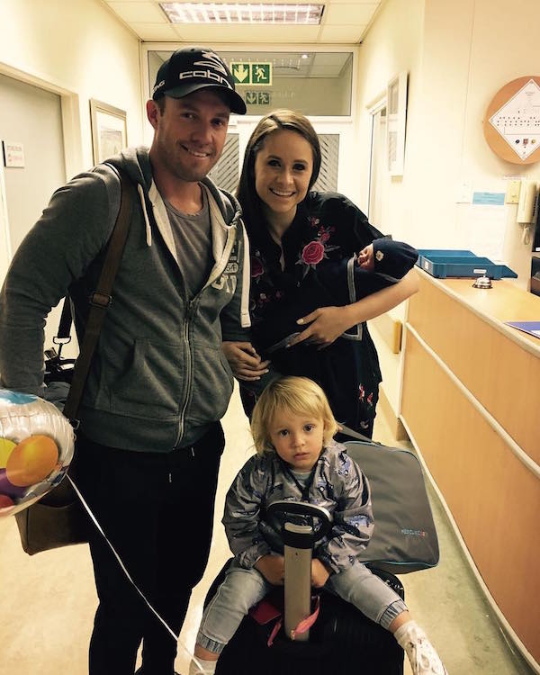 AB de Villiers with his family