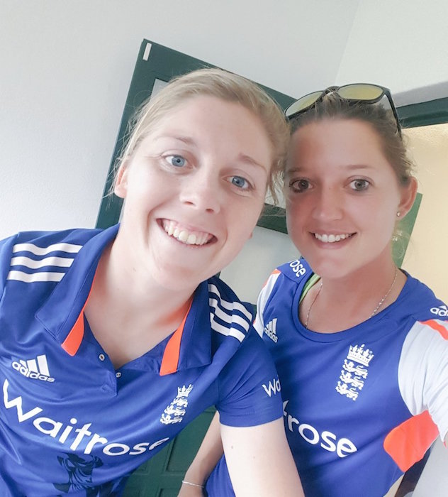 Sarah Taylor with Heather Knight