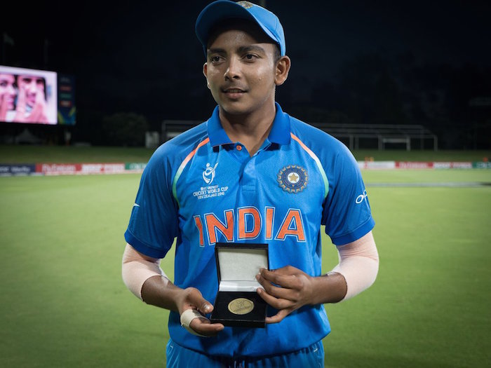 Prithvi Shaw player of the match