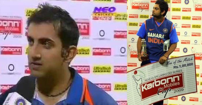 WATCH: When Gautam Gambhir shared his ‘Man of the Match Award’ with Virat Kohli