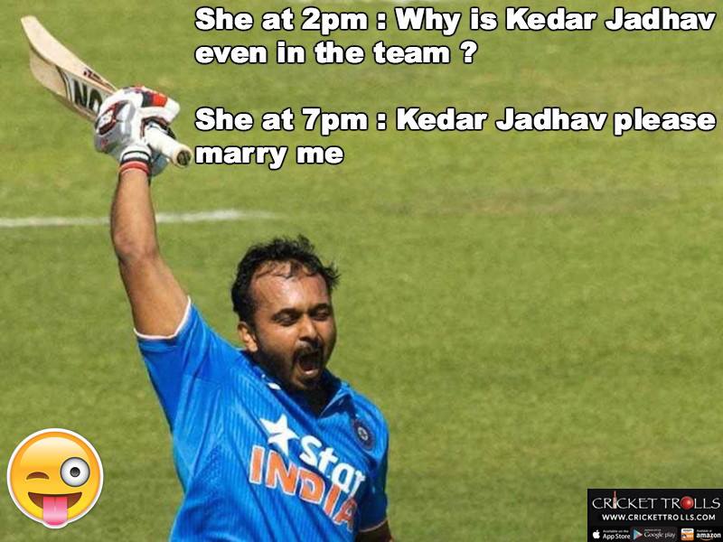 Kedar Jadhav scores his second ODI century in the Pune One-dayer