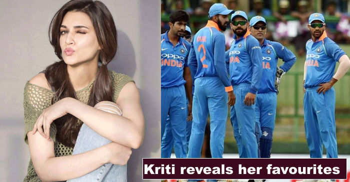 Bollywood actress Kriti Sanon reveals her favourite cricketers