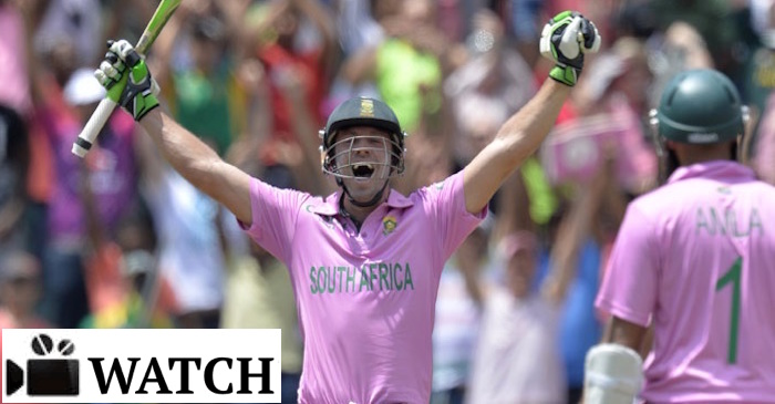 VIDEO: AB De Villiers smashes the fastest ODI century off 31 balls