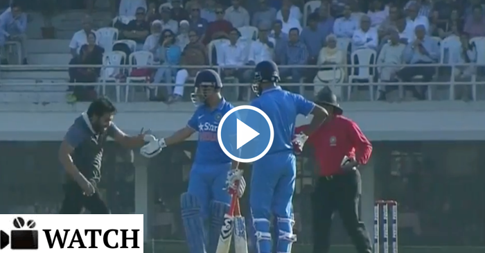 WATCH: Fan touches MS Dhoni’s feet during a warm-up game against England