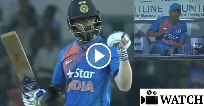 WATCH: MS Dhoni applauding KL Rahul’s fifty against England in the 2nd T20I