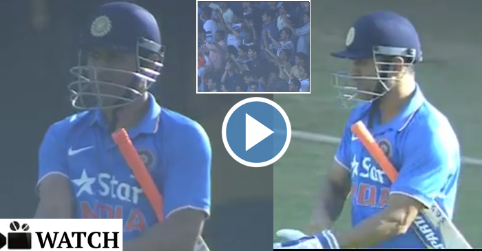 WATCH: MS Dhoni coming out to bat for one last time as a Captain