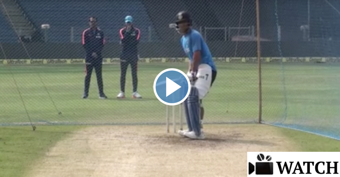 WATCH: MS Dhoni practicing big shots in the nets ahead of the 2nd ODI against England