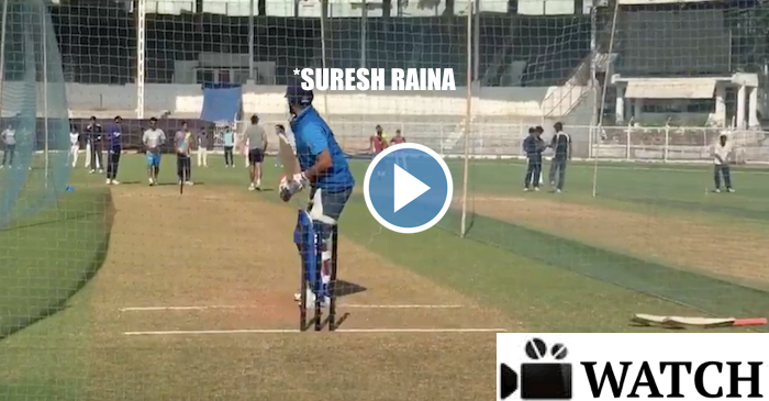 WATCH : Suresh Raina practicing in the nets ahead of the series against England