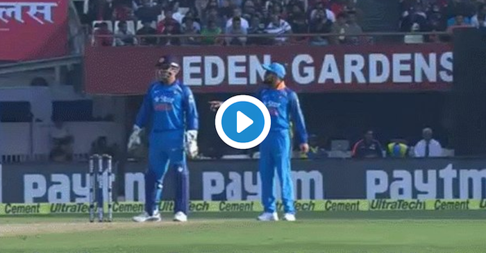 WATCH: Virat Kohli taking guidance from MS Dhoni in the 3rd ODI against England