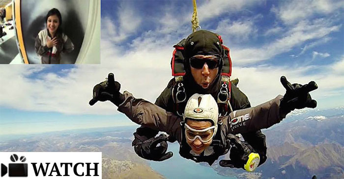 WATCH : When MS Dhoni’s wife Sakshi did skydiving in New Zealand