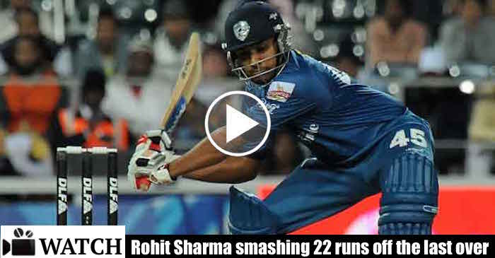 WATCH: Rohit Sharma’s last over blitz; smashes 22 runs off the final 6 balls