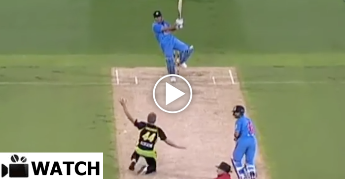 Only MS Dhoni can smash the ball like this, a must WATCH video!