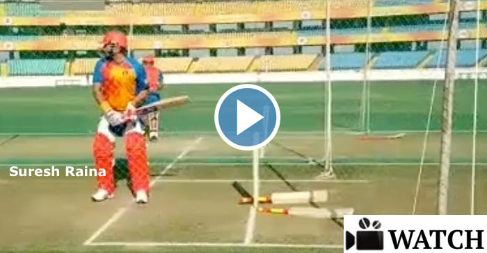 WATCH: Gujarat Lions skipper Suresh Raina practicing in the nets