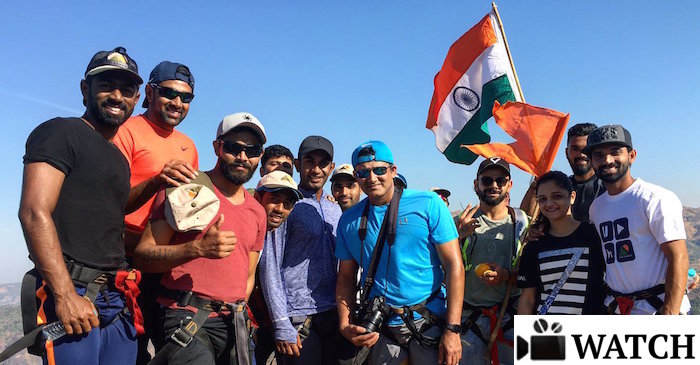 WATCH : Team India watching the sunset and trekking the mountains near Pune