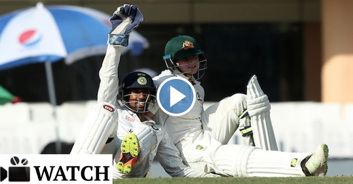 WATCH: Wriddhiman Saha & Steve Smith creates the most funny moment of the day