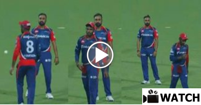 WATCH : Comedy of error as Amit Mishra and Sanju Samson misses an easy catch