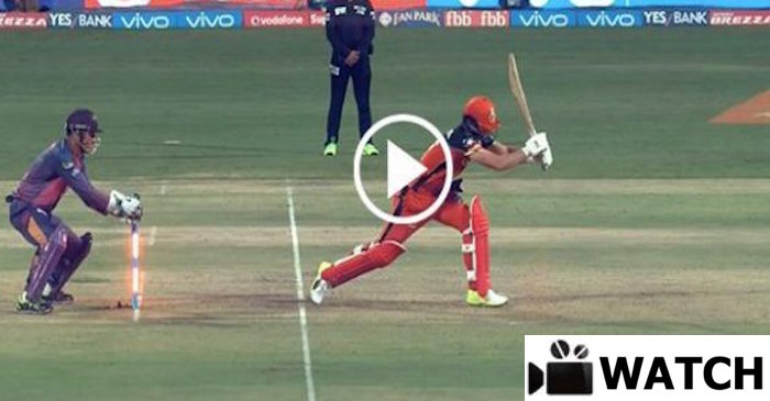 WATCH: MS Dhoni’s lightening fast stumping sends AB De Villiers packing