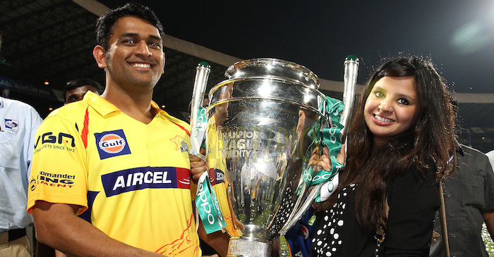 MS Dhoni’s wife Sakshi posts selfie with Chennai Super Kings helmet