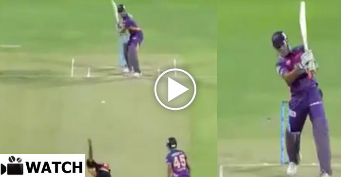 WATCH: MS Dhoni hits a brilliant helicopter shot off Bhuvneshwar Kumar’s bowling
