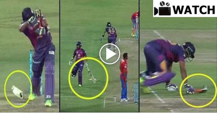 WATCH: Manoj Tiwary completes two runs with a broken bat against Gujarat Lions