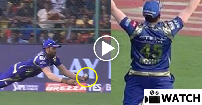 WATCH: Rohit Sharma grabs a stunner to dismiss AB de Villiers