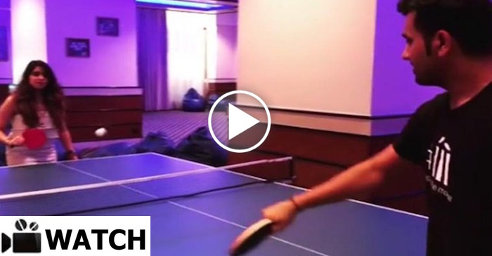 WATCH: Rohit Sharma turns into a Table Tennis coach for wife Ritika Sajdeh