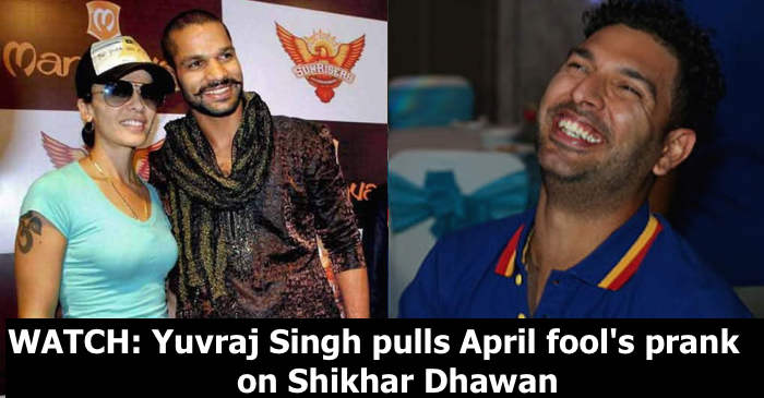 WATCH how Yuvraj Singh played April Fool prank on his SRH teammate Shikhar Dhawan
