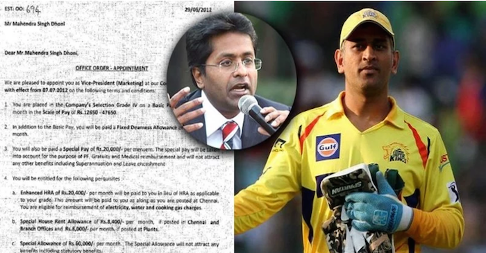 Lalit Modi leaks MS Dhoni’s appointment letter with India Cements along with salary details