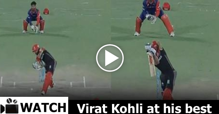 WATCH: Virat Kohli’s glam shot goes over the covers for a SIX