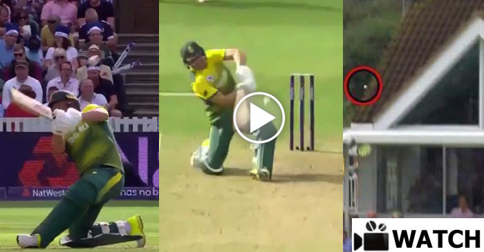 WATCH: AB de Villiers scoops David Willey out of the park
