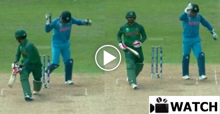 WATCH: MS Dhoni’s helicopter celebration after the dismissal of Tamim Iqbal