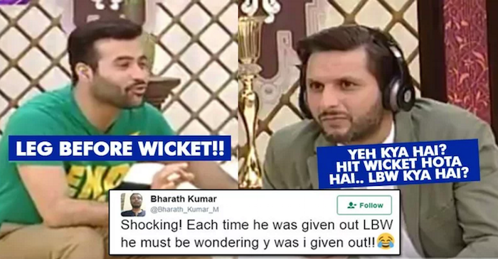 Shahid Afridi doesn’t know the meaning of LBW, fans trolling him after watching this video!