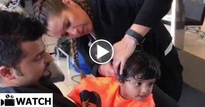 WATCH: Suresh Raina’s little daughter Gracia gets a haircut