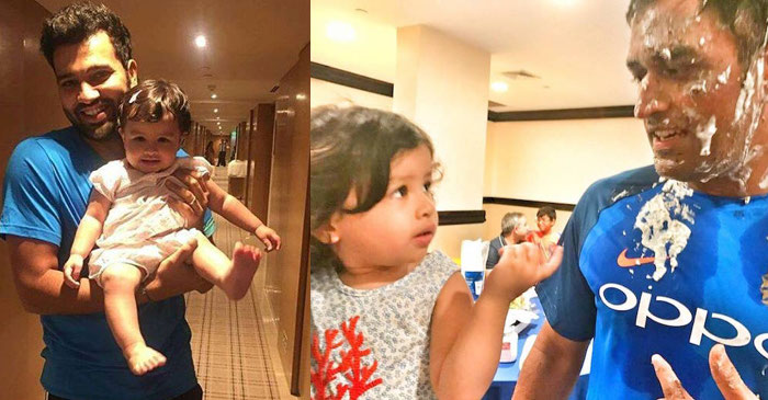 Well done Ziva you kept the locker room tradition going: Rohit Sharma