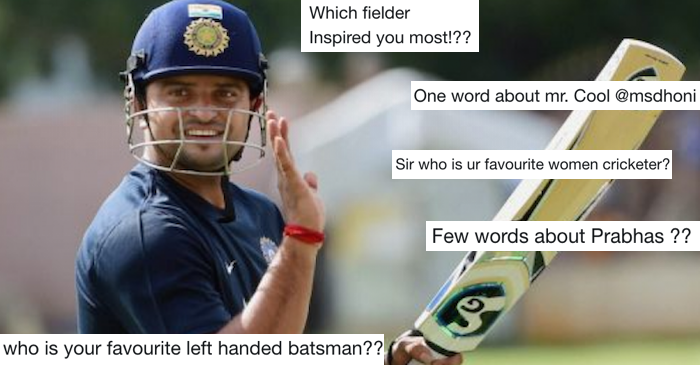 Suresh Raina answers questions from fans on Twitter