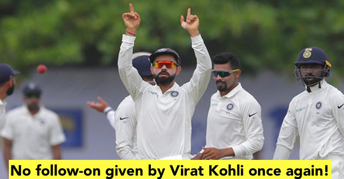 Here’s why Indian captain Virat Kohli doesn’t give a follow-on to the opponent team in Test matches