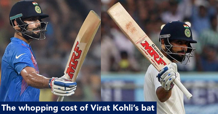 Here’s how much the bat of Virat Kohli costs