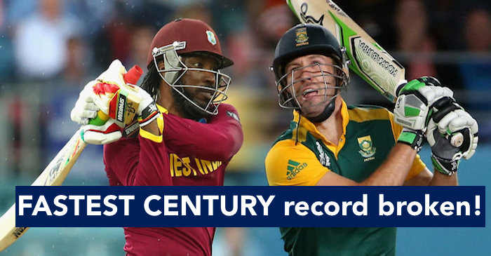 An Indian batsman hits fastest century; breaks Chris Gayle & AB de Villiers record