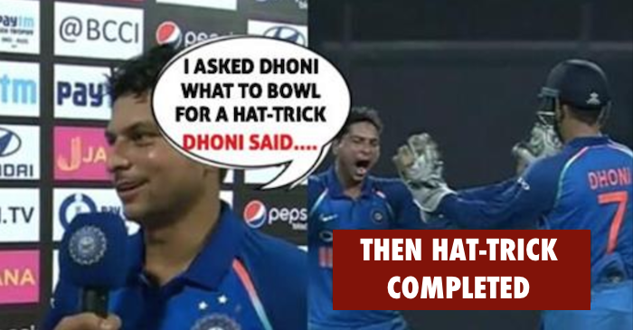Kuldeep Yadav reveals what MS Dhoni told him before the hat-trick ball