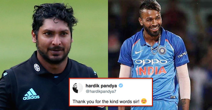 This Twitter conversation between Kumar Sangakkara and Hardik Pandya is pure gold