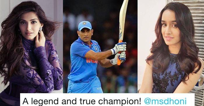 Sonam Kapoor, Shraddha Kapoor and other Bollywood celebrities shows love to MS Dhoni