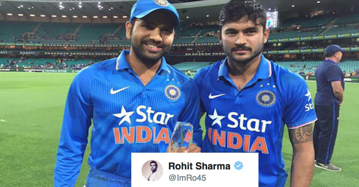 Rohit Sharma wishes Manish Pandey on his birthday in style