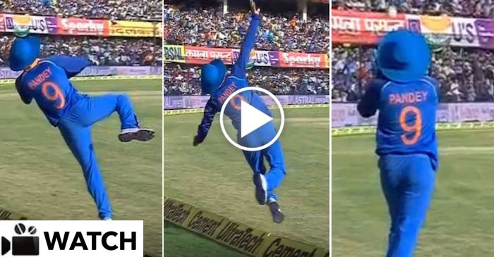 WATCH: Manish Pandey takes a sensational catch to send Peter Handscomb back