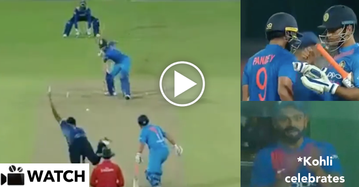 WATCH: Manish Pandey finishes off in style against Sri Lanka