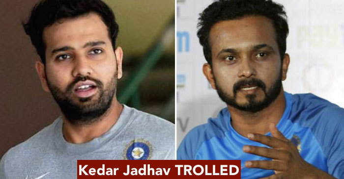 Rohit Sharma trolls Kedar Jadhav on the social media